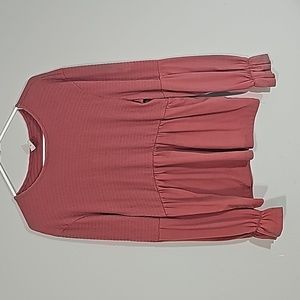 Long sleeve smock top